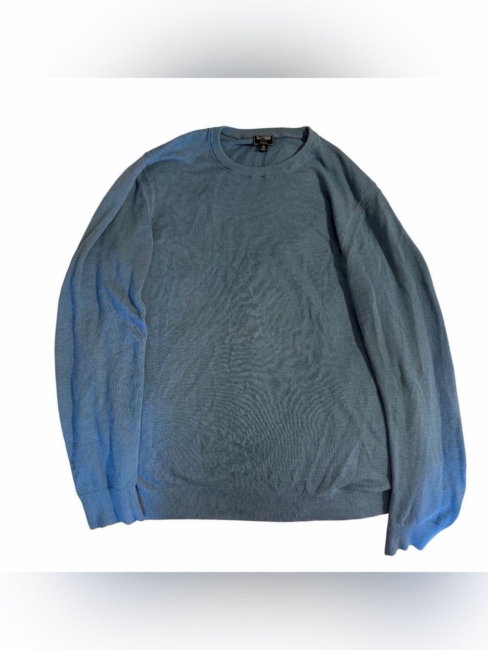 Todd Snyder Crew Neck Sweater in Blue Made with Organic Cotton & Mulberry Silk
